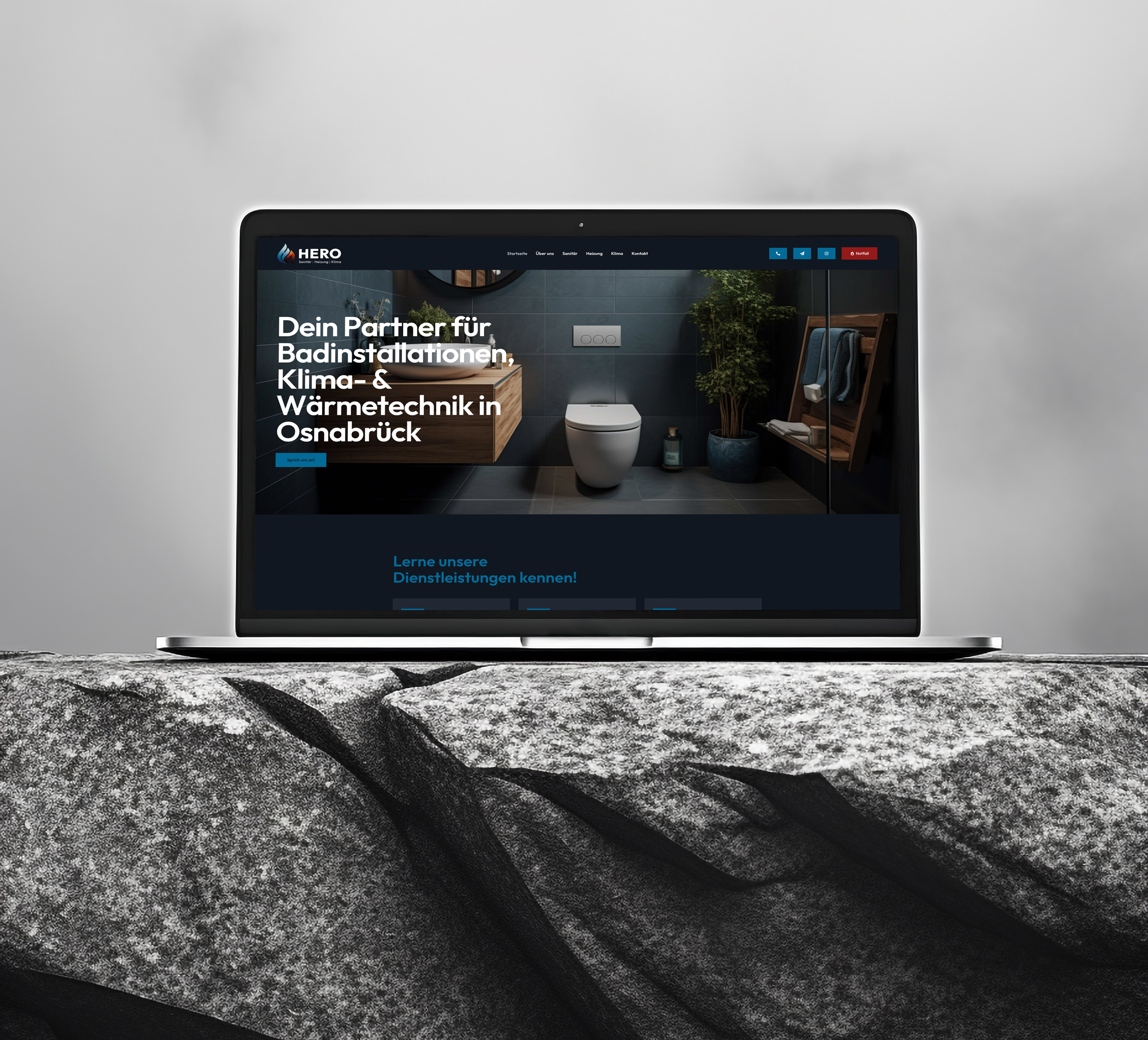 MacBook Mockup HERO SHK Website
