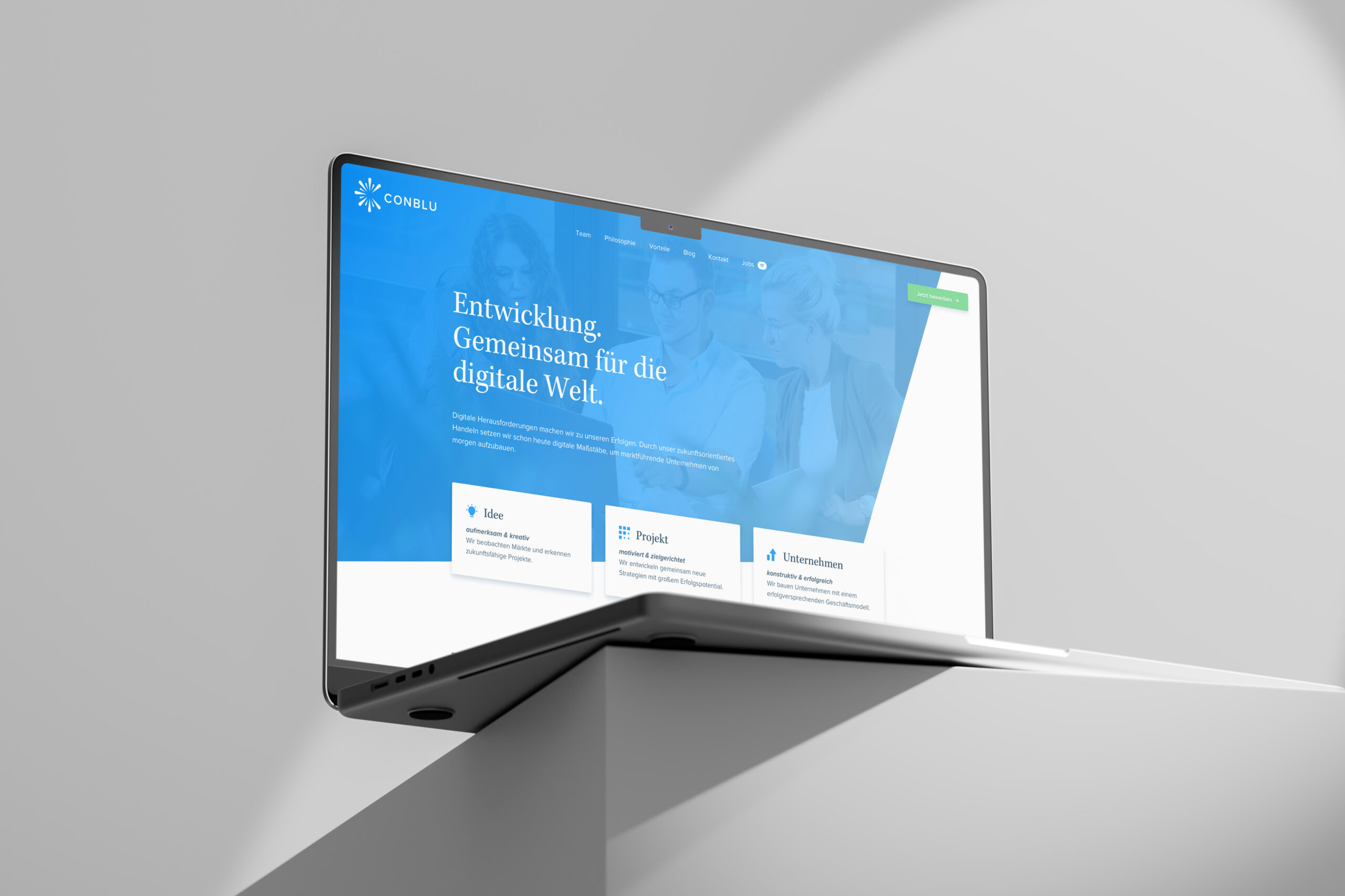 Conblu Mockup Webseite